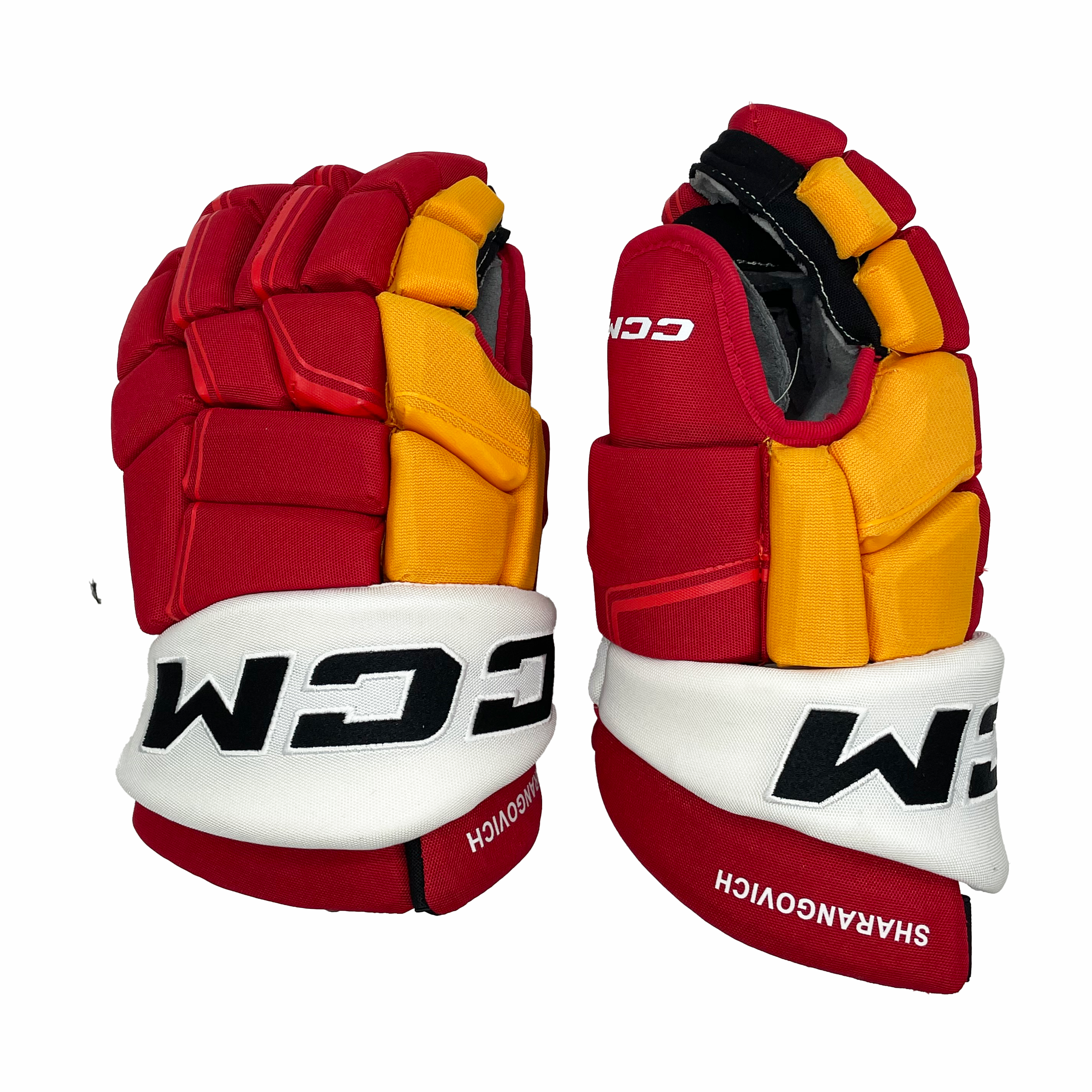 CCM HGCL - Gant NHL Pro Stock - Yegor Sharangovich (Rouge/Jaune/Blanc)